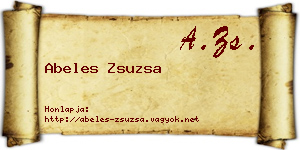 Abeles Zsuzsa névjegykártya